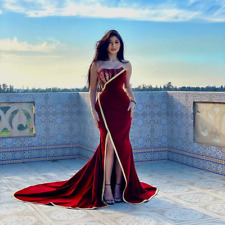 Red carpet gown . sleek corset