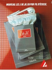  Publicité Advertising 0322 1984   slip homme J de Jil pur fil d'Ecosse  sous ve
