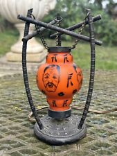 Veilleuse À La Lanterne Chinoise Vers 1900 Verre Et Metal Argenté