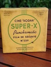 Kodak Super X de 1945's Panchromatic No 339 16mm jamais utilisé film de sécurité