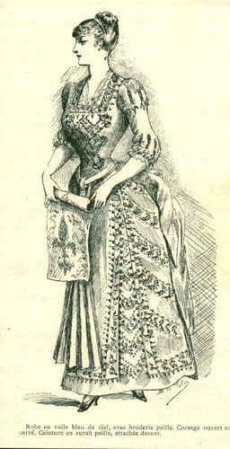 Gravure ancienne 1883 mode