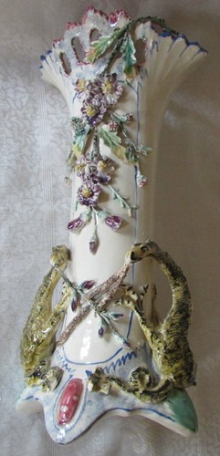 Ancien vase barbotine napoleon - vase,
