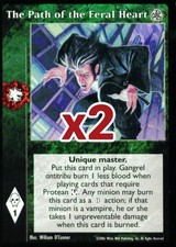 Lot of 2 cards: The Path of the Feral Heart [Third set] - VTES card