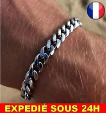 ✅ Bracelet Chaîne Homme Gourmette Acier Inoxydabble Bijoux 7mm Idée Cadeau Mode