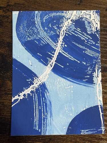 Tidal echoes gelli plate - gelli,