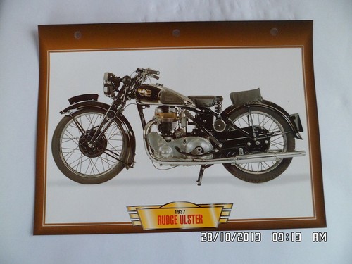 Carte fiche moto rudge ulster - fiche,