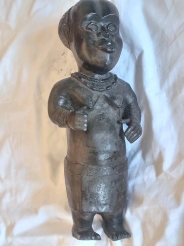 Statuette africaine bronze - statuette,