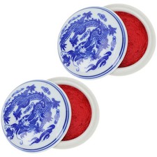  Tampons encreurs pour peinture chinoise, 2 pièces, tampons encreurs pour