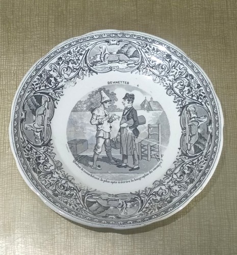 Ancienne assiette devinette