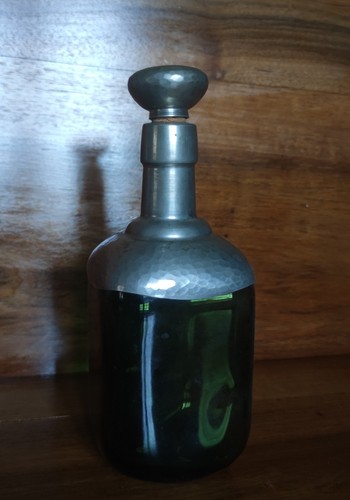 Carafe verre vert etain - et,