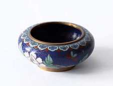 Pot Cloisonné Décoration Fleurs Chinois Oriental Vintage Ancient Antique Vase H.