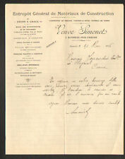 BUSSEAU (23) Entrepot de MATERIAUX de CONSTRUCTION "Veuve SIMONET" en 1926