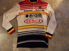 MAILLOT SIBILLE CYCLISME VELO VINTAGE EQUIPE TINAZZI ANNEES 80 MADE IN FRANCE