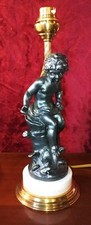 Lampe  De Chevet Chérubin Signé F.Moreau