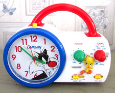 Jouet radio réveil Lansay Warner Bros 1992 Titi et Grosminet Fonctionnement OK