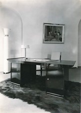 photo Intérieur design art déco argentique époque mobilier bureau