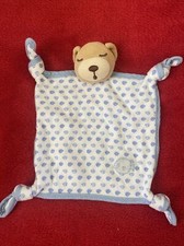 🇫🇷DOUDOU PLAT KALOO OURS ENDORMI BLANC BLEU POISSON LUNE ARGENT  NEUF*