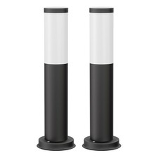 2x Borne d'éclairage PORU pour l'extérieur IP44 39 cm noir 1x E27 max. 40W