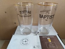 Lot de 6 verres bière baptist 50cl pint neuf no heineken leffe 