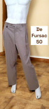 De Fursac Taille 50 ?  pantalon de costume beige homme en pure laine super 100