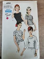 6910 PATRON VOGUE VINTAGE SERIE SPECIALE  FRENCH PATTERN 1967 BLOUSE 42 & 44