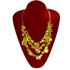 Danse Orientale Oriental Chaîne Collier Tribal Couleur Dorée