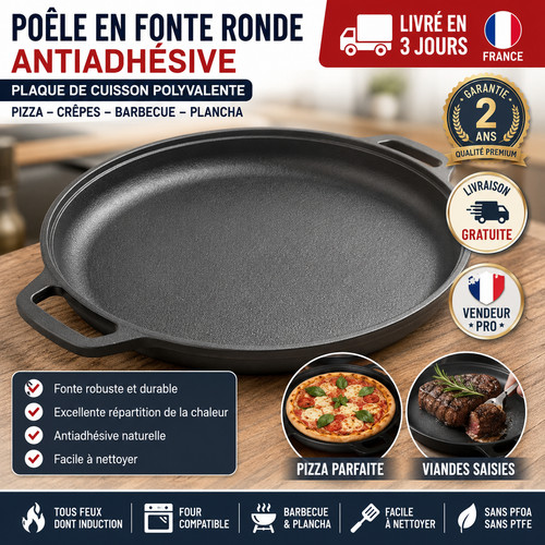 Poele fonte ronde - fonte,