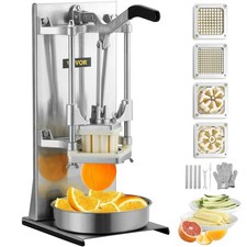 VEVOR Coupe-Frites Commercial Coupe-Légumes et Fruits 4 Lames en Inox Restaurant