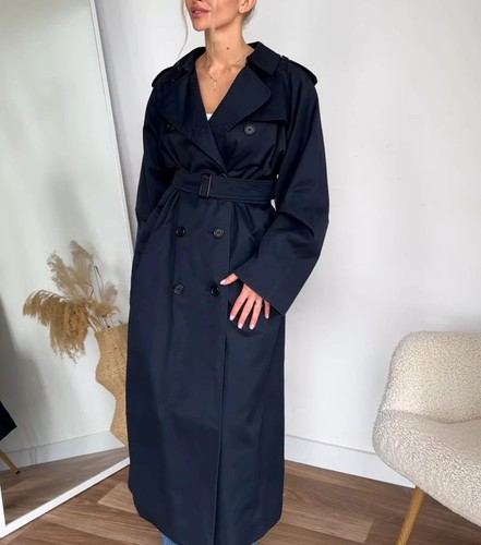 Burberry navy vintage trench - vintage,