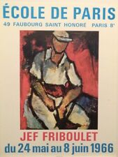 Affiche JEF FRIBOULET Ecole de Paris 1966 45x60 cm
