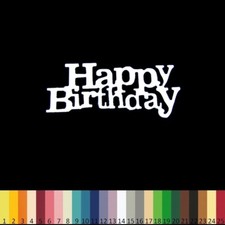 4 Découpes en papier _ HAPPY