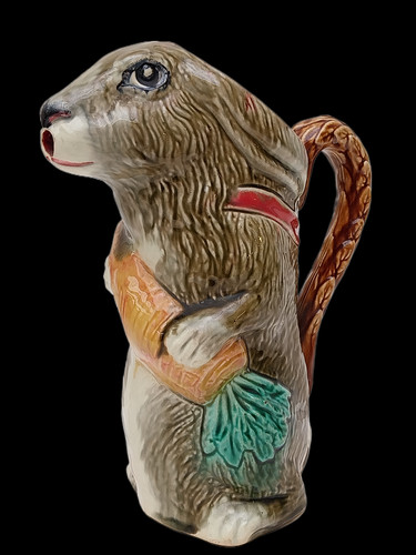 Rare pichet barbotine lapin - barbotine,