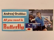 STICKER VINTAGE - TENNIS DE TABLE BUTTERFLY - ANDRZEJ GRUBBA