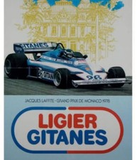 Ancien Rare Cendrier Publicitaire Rond en faillance Ligier/gitanes Monaco 1978