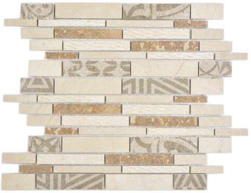 Mosaïque marbre beige en - mosaïque,