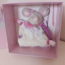 Doudou et Compagnie Doudou plat Souris Pearly neuf en boite