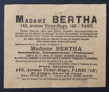 Carte visite publicité MADAME
