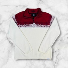 Pull Dale Of Norway 1/4 Zip à Motifs Y2K - Pure Laine - Taille M
