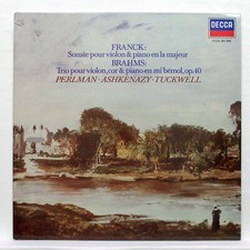 PERLMAN, ASHKENAZY, TUCKWELL - FRANCK sonata BRAHMS trio DECCA LP EX++