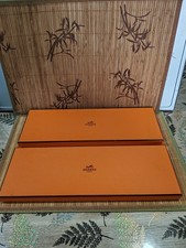 Lot De 2 HERMES Boîte Vide  vintage  37,5x13x2 cm pour  foulard Cravate 
