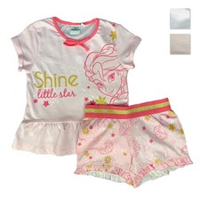 Pyjama Fille Disney FROZEN T-Shirt Et Short En Coton Imprimé 1845