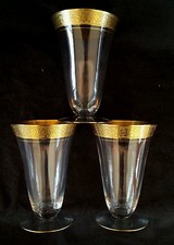 Antique etched gilt rim