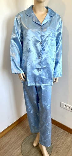 Pyjama satin bleu - t48, motifs