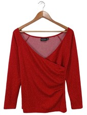 VOODOO VIXEN Blouse portefeuille Dames Blouse T EU 38 rouge style décontracté