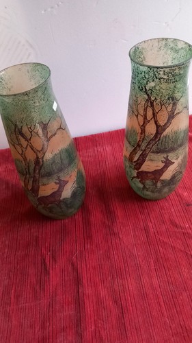 Belle paire vases verre - paire,