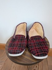 Véritable charentaise femme vintage, semelle feutre, poiture 39 40, p6, étroite.