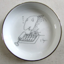 Coupelle Something Fishy by Tomi Ungerer Porcelaine Apilco France Diamètre 10 cm