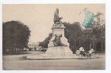 INDOCHINE COCHINCHINE SAIGON petit plan pousse pousse sur place statue gambetta