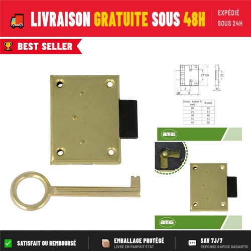 Amig serrure encastrée - encastrée, pour