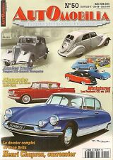 AUTOMOBILIA 50 DOSSIER CHAPRON PEUGEOT 302 BORGWARD P100 NOVAQUATRE GM LE SABRE